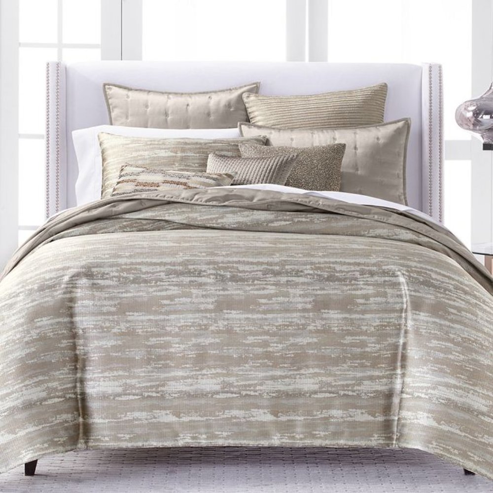Hudson Park Painterly Queen Duvet & 2 Shams